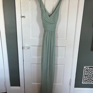 David's Bridal Cross Back Bridesmaid Dress